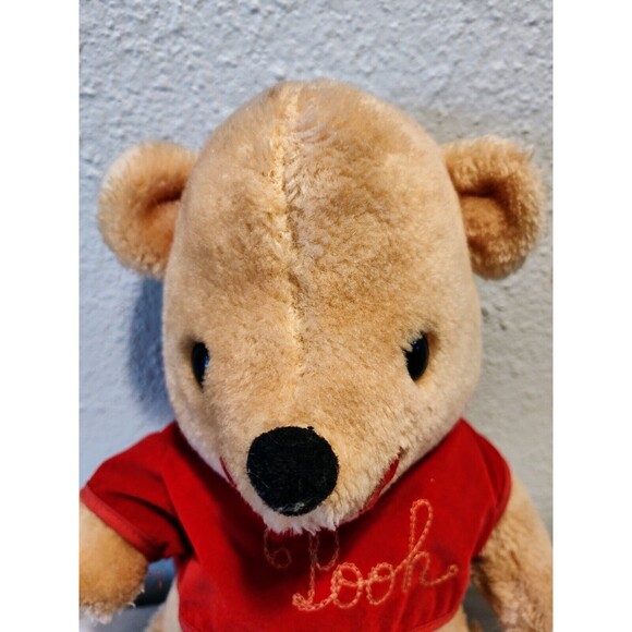 Vintage 1960s Winnie The Pooh 12” Plush w Embroidered Shirt Walt Disney Florida - Picture 5 of 13